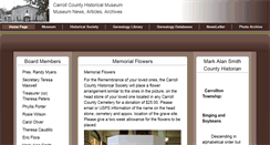 Desktop Screenshot of carrollcountymuseum.org