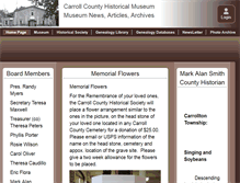 Tablet Screenshot of carrollcountymuseum.org